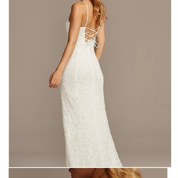 Elegant White Halter Dress - Picture 3 of 5